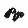 Uxcell Pair Black 10mm Thread Dia Motorcycle Handlebar Rearview Mirror Holder Bracket Clamp