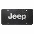 Ipick Image Made For Jeep 3d Silver Logo On 100 Real 3k Black Carbon Fiber License Plate