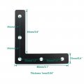 10 Pcs Flat L Shape Repair Mending Plate Ulifestar Heavy Duty Corner Bracket Furniture Support Brace Black Joining Fastener