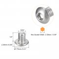 Uxcell 8-32x1 4 Button Head Socket Cap Screws 100pcs 304 Stainless Steel Fasteners Hex Bolts Full Thread Drive