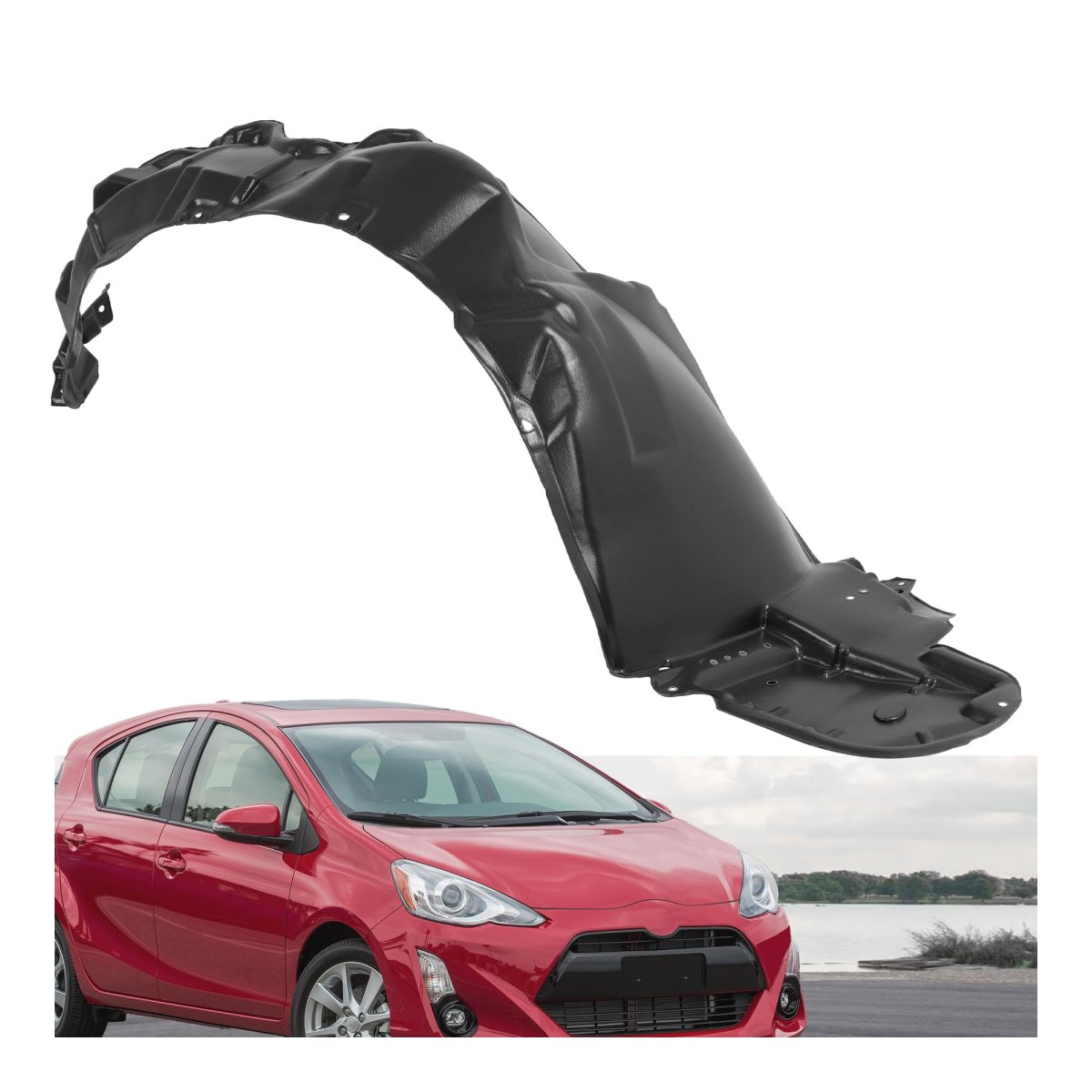 Front Fender Liner Inner Panel For 2010 2015 Toyota Prius Right Side Passenger Replacement 5387547030 To1249158 Black Pe
