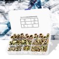 180pcs M3-m10 Rivet Nut Kit Zinc Plated Carbon Steel Flat Head Threaded Insert Nutsert