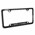 Ipick Image Compatible With Ford F-150 Lightning Real Black Forged Carbon Fiber 50 States License Plate Frame