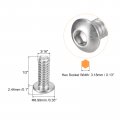 Uxcell 10-24x1 2 Button Head Socket Cap Screws 50pcs 304 Stainless Steel Fasteners Hex Bolts Full Thread Drive