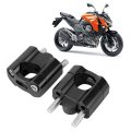 Motorcycle Handlebar Riser Aluminum Alloy Clamp Adapter 2pcs 22mm To 28mm Black For Riders Competition Commuting And Daily Use