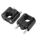 Motorcycle Handlebar Riser Aluminum Alloy Clamp Adapter 2pcs 22mm To 28mm Black For Riders Competition Commuting And Daily Use