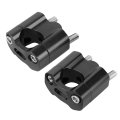 Motorcycle Handlebar Riser Aluminum Alloy Clamp Adapter 2pcs 22mm To 28mm Black For Riders Competition Commuting And Daily Use