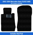 Front Carpet Floor Mats For Mercedes Benz Slk32 Amg 2002 2003 2004 Black Custom Fit With Driver Heel Pad