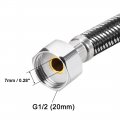 Uxcell Faucet Supply Line Connector G1 2 Female X 31 Inch Length Nylon 304 Stainless Steel Hose 2pcs