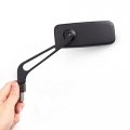 Aftermarket Motorcycle Mirrors Rectangular Classic Black Convex Anti Glare Blue Tinted Glass With 10mm And 5 16 In Adapters 