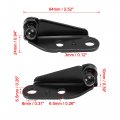 X Autohaux 1 Pair 10mm Vehicle Ball Studs Mounting Brackets Black For Gas Struts Shocks