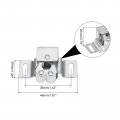 Uxcell Retro Cabinet Door Double Roller Catch Ball Latch With Prong Hardware 46mm Silver Tone 2pcs