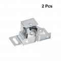 Uxcell Retro Cabinet Door Double Roller Catch Ball Latch With Prong Hardware 46mm Silver Tone 2pcs