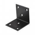 Uxcell Corner Brace Angle Bracket Fastener Stainless Steel L Shape 50mmx50mmx50mm Black With Screws 10 Pcs