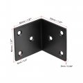 Uxcell Corner Brace Angle Bracket Fastener Stainless Steel L Shape 50mmx50mmx50mm Black With Screws 10 Pcs