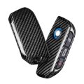 Genuine Carbon Fiber Remote Smart Key Fob Cover Case Protector For Latest 2023-2025 Bmw 7 Series I5 I7 Ix X1 X2 X3 X5 X6 X7 Xm 