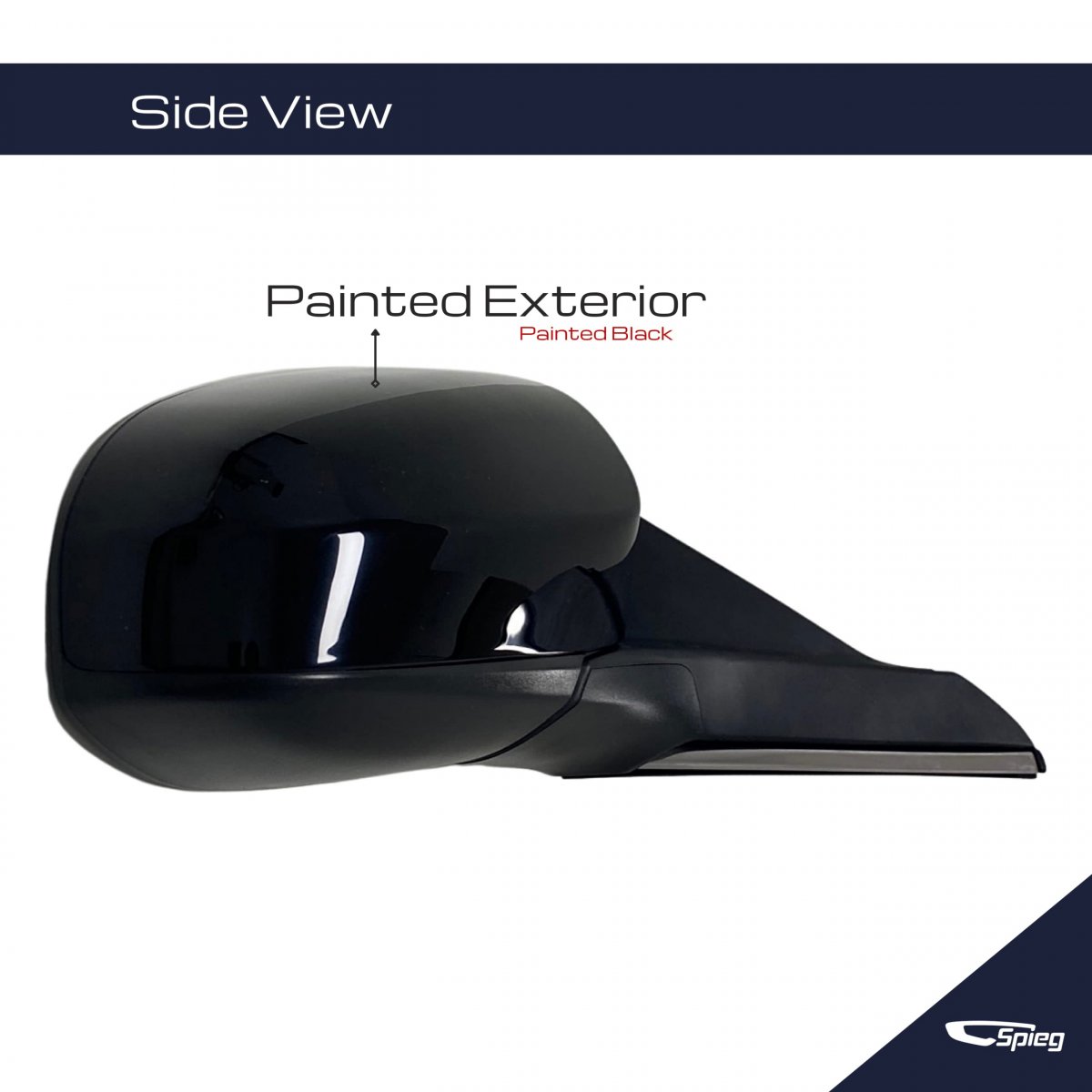 Spieg To1321320 Passenger Side Mirror Replacement For Toyota Camry 2015-2017 Power Heated Paintable Black 5pin Rh