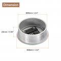 Uxcell 4pcs Cable Hole Cover 2-3 8 Inch 60mm Abs Desk Wire Cord Grommets For Office Computer Organizer Silver