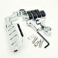 1 25 Chromed Highway Clamps 4 Large Foot Pegs For Yamaha V-star Roadstar Kawasaki Vulcan By Xkh