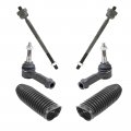 6 Piece Steering Kit Inner Outer Tie Rod Ends W Boots Bellows For Ford Lincoln 