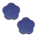 2pcs Bling Car Cup Coaster Silicone Holder Insert Accessories Interior Sets For Women Men Gift Blue 
