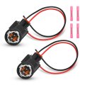 2pcs Rear Bumper Back Up Lamp Plug Blub Socket Wiring Connector Pigtail Harness Fit For 1998-2024 Corolla 2000-2008 Tundra 