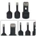 9pcs Diamond Drilling Bit Set For Ceramic Granite Tile Hole Saw Cutter Tool Vacuum Brazing Bits With Shank Adapter And Portable 