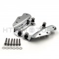 Httmt Mt503-002- Chrome Steel Rear Fender Rack Plated Luggage Shelf Four Point 4-point Docking Hardware Kit Compatible With H-d