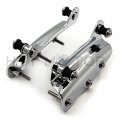 Httmt Mt503-002- Chrome Steel Rear Fender Rack Plated Luggage Shelf Four Point 4-point Docking Hardware Kit Compatible With H-d