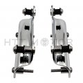 Httmt Mt503-002- Chrome Steel Rear Fender Rack Plated Luggage Shelf Four Point 4-point Docking Hardware Kit Compatible With H-d