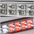 Pair Chrome Housing Clear Lens Red 3d Led Bar Tail Lights Dual Row 3rd Brake Light Compatible With Ford Super Duty
