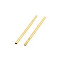 100pcs R50-2s 0 86mm Dia 17 5mm Length Metal Test Probe Needle Cover Gold Plated 