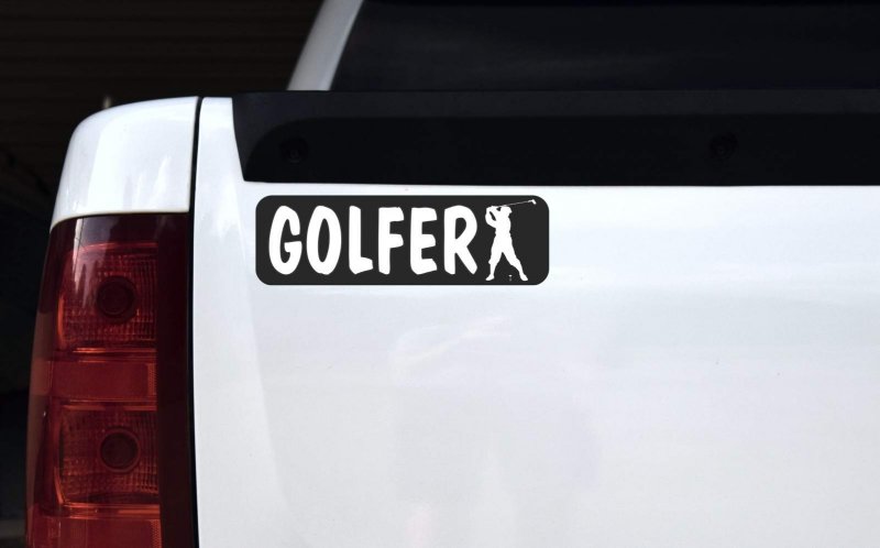 Stickertalk Golfer Vinyl Sticker