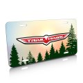 Ipick Image Made For Jeep Trailhawk Green Forrest Sillhouette Graphic Special Aluminum Metal License Plate