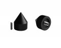 Dewhel Pair Aluminum Black Spike Bar Ends For Kawasaki Ninja 250 600 650 Zx6 Zx6r Zx7 Zx9 Zx10 Zx10r Zx12 Zx14 