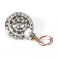 Round Chrome Pedestal Led Light With 48 40 Amber And Red Leds Clear Lens For Heavy Duty Trucks Trailers Buses Boats F235268 