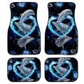 Cozeyat Blue Cute Dolphin Design Women Men Floor Mats Fit Most Vehicle 4 Pieces Front And Rear Rubber Carpets Full Set Heavy 