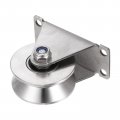 Uxcell 1pcs V Groove Track Wheel 2 68 201 Stainless Steel Sliding Gate Double Bearing Rollers With Bracket For Inverted