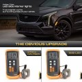 Vipmotoz Full Led Strip Front Side Marker Lights Fender Parking Lamps Compatible With 2019-2023 Cadillac Xt4 Chrome Housing