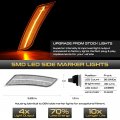 Vipmotoz Full Led Strip Front Side Marker Lights Fender Parking Lamps Compatible With 2019-2023 Cadillac Xt4 Chrome Housing
