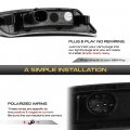 Vipmotoz Full Led Strip Front Side Marker Lights Fender Parking Lamps Compatible With 2019-2023 Cadillac Xt4 Chrome Housing