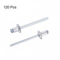 Uxcell Blind Rivets Aluminum Pull Core Decoration 4mm Diameter 6mm Grip Length Silver Tone 120pcs