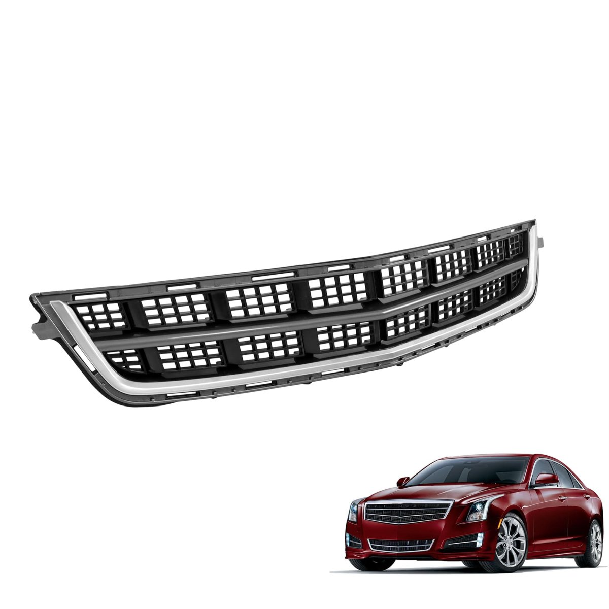 Lower Plastic Grille Chrome Plated Matte Frame Design Replacement For Ats 2013-2014