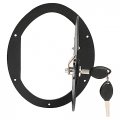 Kuafu Lockable Fuel Tank Door Compatible With Hmmwv Humvee Hummer H1 Any Model M998 M1123 M1045 Powder Coated Black
