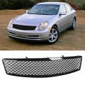 Front Bumper Gloss Black Mesh Grille For G35 4-door Sedan 2003-2006