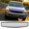 Front Bumper Gloss Black Mesh Grille For G35 4-door Sedan 2003-2006