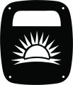 Jeeptails Sunrise Symbol Tail Lamp Light Covers For Jeep Wrangler Tj And Yj Black Set Of 2 