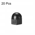 Uxcell Acorn Hex Cap Nuts 20pcs M3 Dome Nylon Hexagon Decorative Nut For Screws Bolts Black