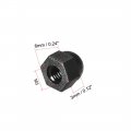 Uxcell Acorn Hex Cap Nuts 20pcs M3 Dome Nylon Hexagon Decorative Nut For Screws Bolts Black