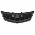 Kuafu Front 3-in-1 Whole Grille Kit Compatible With 2011-2014 Acura Tsx Bumper Upper Grill W Molding Black Replacement For